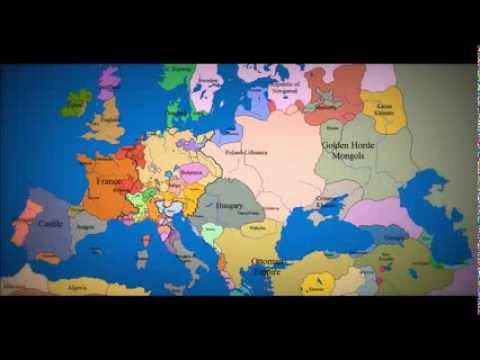 ევროპის რუკა- 1000 წლიდან დღემდე